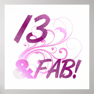 13 och födelsedag poster