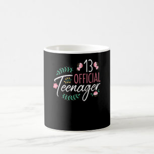 13 Officiell Tonåring Girls Birthday Gift Kaffemugg