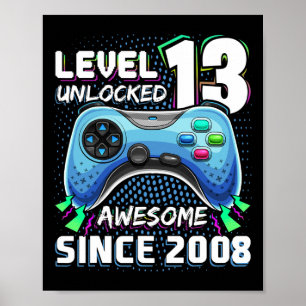13 Olåst videospel för Fantastisk 2008 13:e födels Poster
