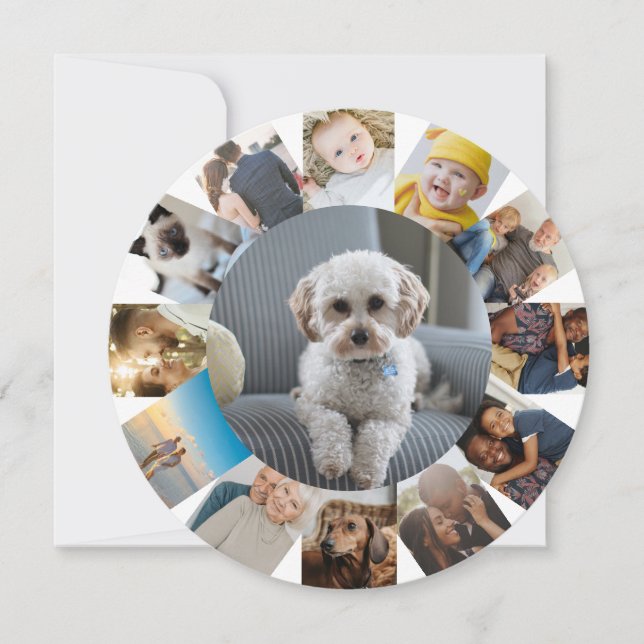 13 Personlig för fotokollage Julkort (Framsida)