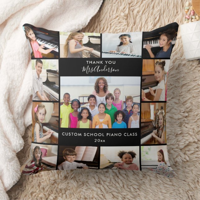 13 Photo Collage Music Teacher Personlig Gift Kudde (Filt)