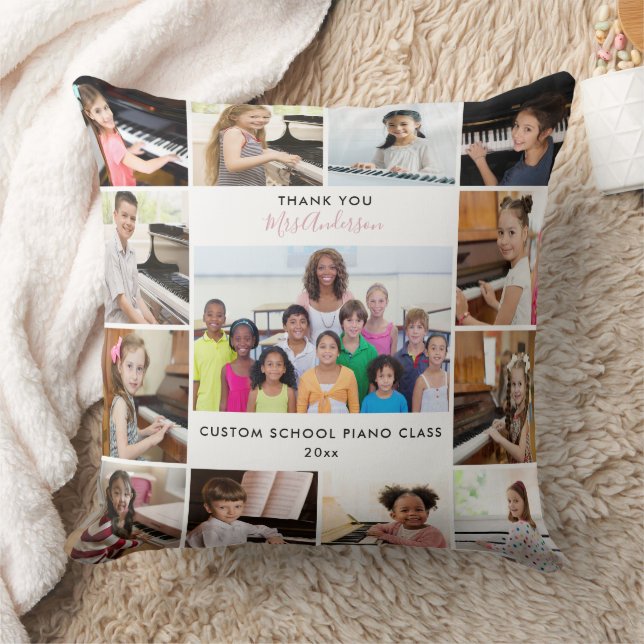 13 Photo Collage Music Teacher Personlig Gift Kudde (Filt)