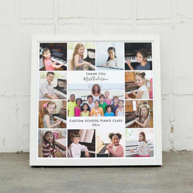 13 Photo Collage Music Teacher Personlig Gift Poster (Skapare uppladdad)