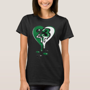 13 Retro Loser Grönt 23 Hjärtkontur 13s T Shirt