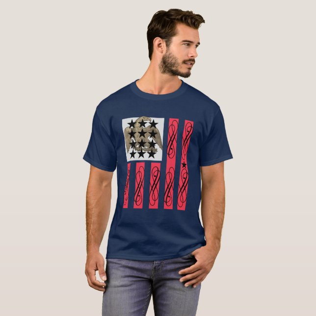 13 Star Americana Regal Eagle T-Shirt (Hel framsida)