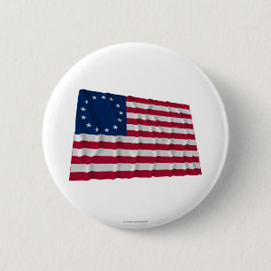 13 stjärnaflagga, Betsy Ross mönster Knapp