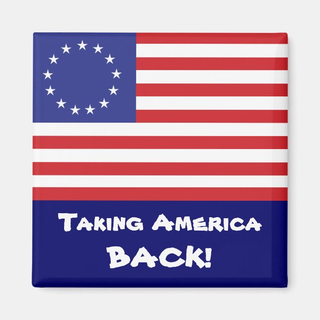 13-stjärnig U.S.-Flagga Magnet (Framsidan)