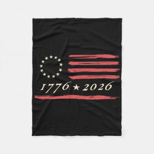 13-stjärniga Betsy Ross American US Flagga 4:e jul Fleecefilt