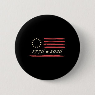 13-stjärniga Betsy Ross American US Flagga 4:e jul Knapp