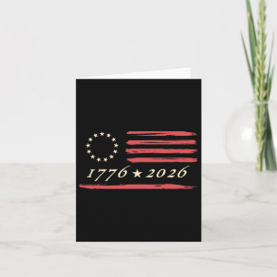 13-stjärniga Betsy Ross American US Flagga 4:e jul Kort