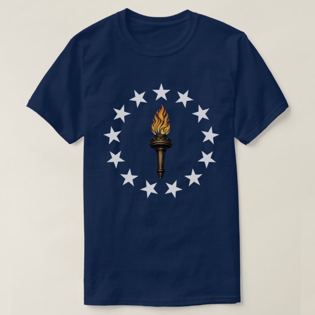  13 stjärnor Liberty Flame  T Shirt (Design framsida)