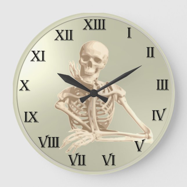 13 timmars klocka Friendly Skeleton (Framsida)