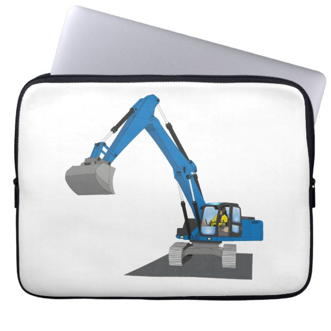 13-tums Laptoptasche blauer Kettenbagger Laptop Sleeve (Framsidan)