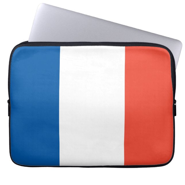 13-tums Laptoptasche Frankreich Fahne Laptop Sleeve (Framsidan)