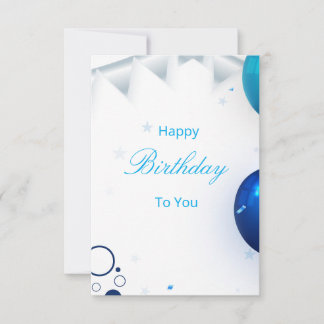 13th Birthday Navy Blue and Gold Balloons Confetti Inbjudningar