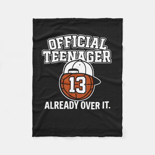 13th Birthday Official Teenager Funny Teen Sketll  Fleecefilt (Framsidan)