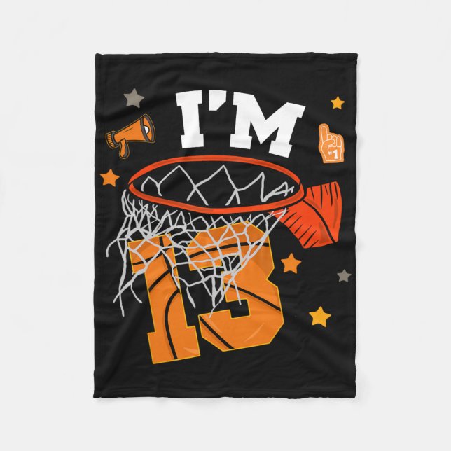 13th Birthday Sketll Boy 13 Yr Old Thirteen Years  Fleecefilt (Framsidan)