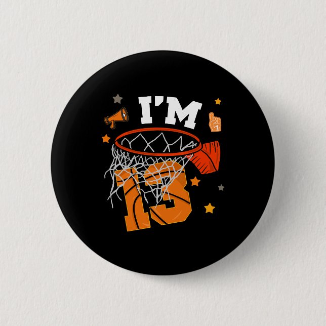 13th Birthday Sketll Boy 13 Yr Old Thirteen Years  Knapp (Framsida)