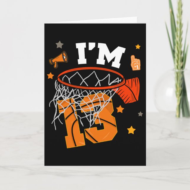 13th Birthday Sketll Boy 13 Yr Old Thirteen Years  Kort (Framsida)