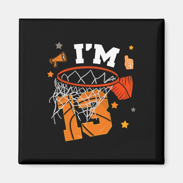 13th Birthday Sketll Boy 13 Yr Old Thirteen Years  Magnet (Framsidan)