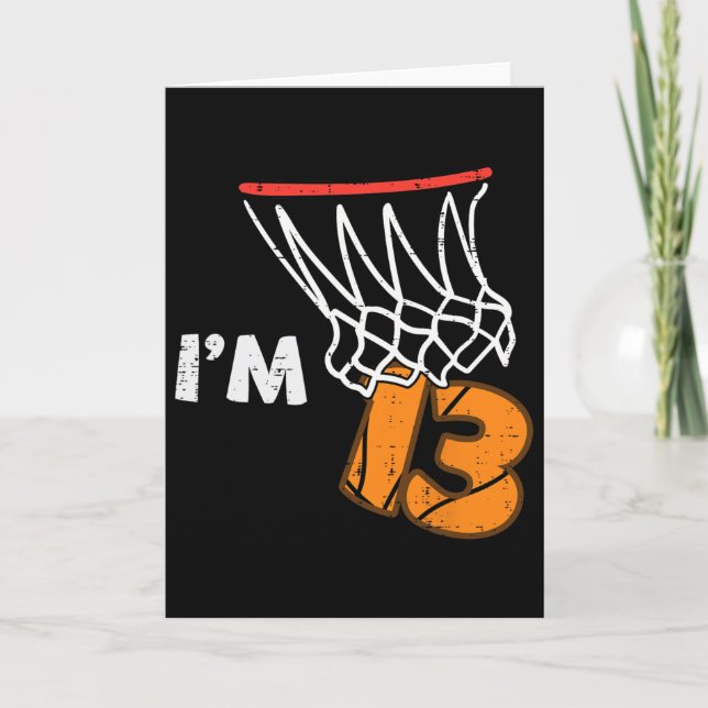 13th Birthday Sketll Im 13 Thirteen Year Old Bday  Kort (Framsida)