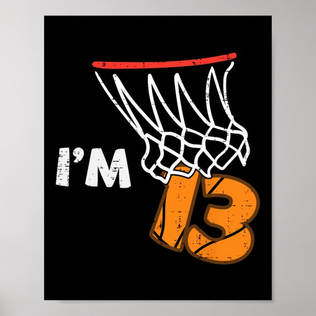 13th Birthday Sketll Im 13 Thirteen Year Old Bday  Poster (Framsidan)