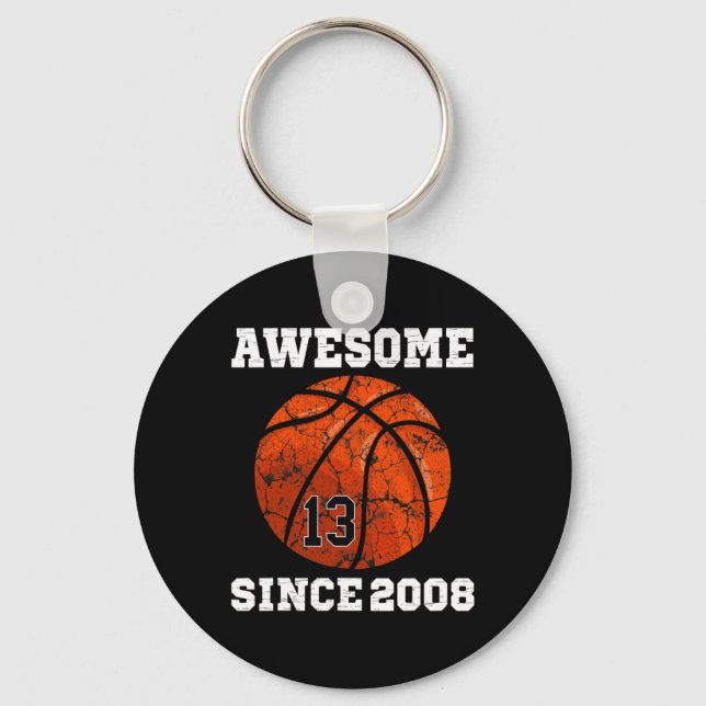 13th Birthday Sketll Lover Gift 13 Years Old Vinta Nyckelring (Framsida)