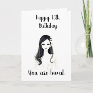 ****13th BIRTHDAY**** TILL VÅR "LOVELY YOUNG DAM"* Kort