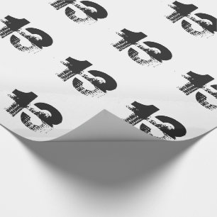 13th födelsedag för någon, svart på white. presentpapper