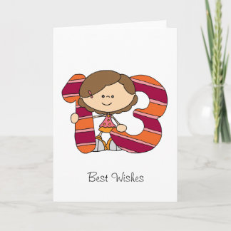 13th födelsedag - hälsningkort - flicka kort