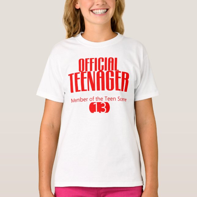 13th FÖDELSEDAGutslagsplats för officiell TONÅRING T-shirt (Framsida)