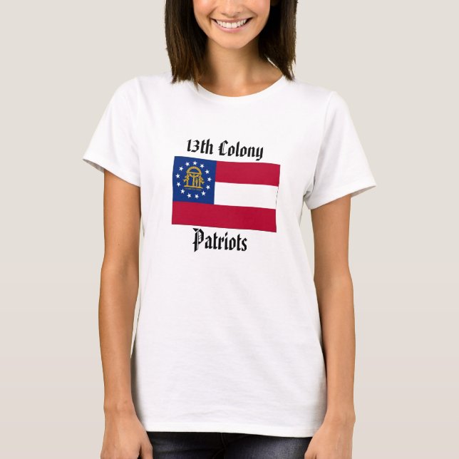 13th Kolonipatrioter - damer passade Tee Shirt (Framsida)