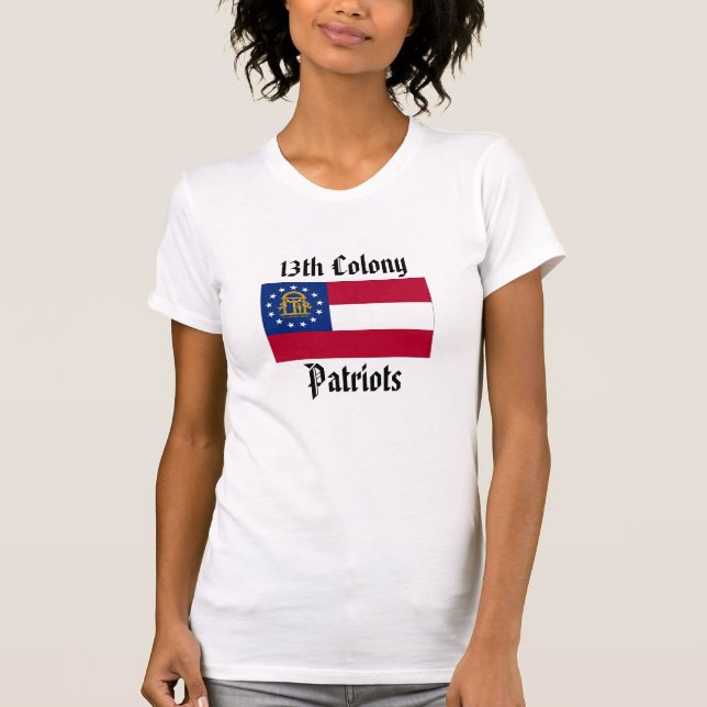 13th Kolonipatrioter - kongressbehålla Georgia AV T-shirt (Framsida)