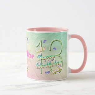 13th Mugg för födelsedagfjärilsträdgård
