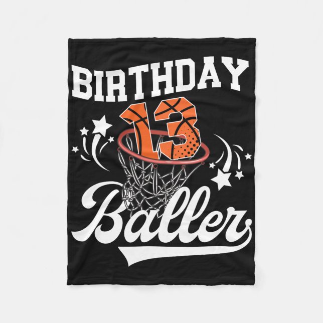 13th Sketll Birthday Thirteen Year Old Sketll Play Fleecefilt (Framsidan)