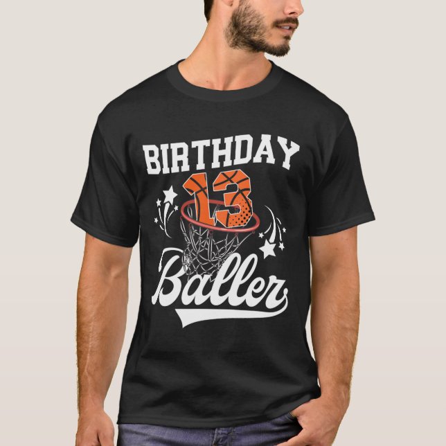 13th Sketll Birthday Thirteen Year Old Sketll Play T Shirt (Framsida)