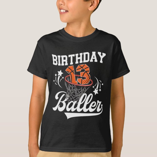 13th Sketll Birthday Thirteen Year Old Sketll Play T Shirt (Framsida)