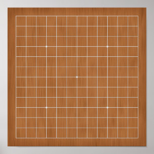 13x13 Goban med Anpassade av vitt Linjer Poster