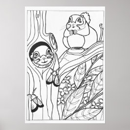 13x19-färgning poster sibiriska flygekorrar