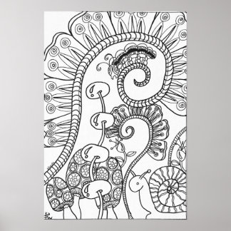 13x19-färgning poster vattenpelare och snigel