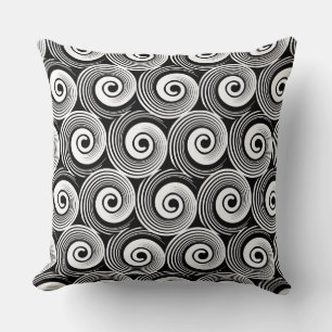 140216 Spiral - Svartvit Kudde