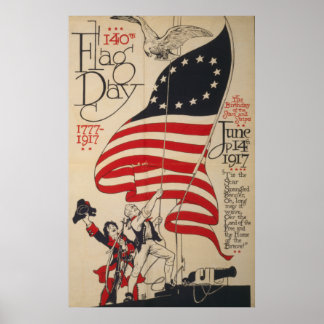 140:e Flagga Dag 1777-1917 Poster