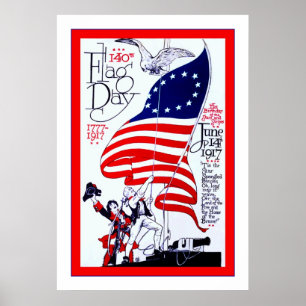 140:e Flagga ~ Vintage Advertising Poster