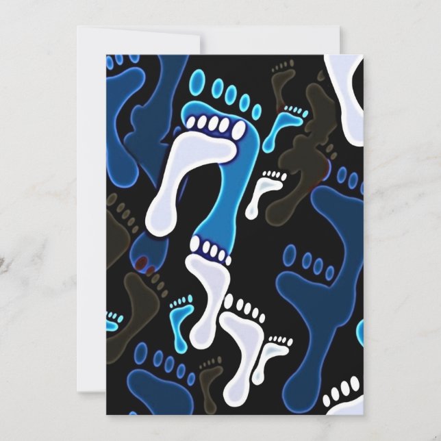140 GROOVY BLUE BLACK VITE FOTSTEPS MÖNSTER BAK (Framsida)