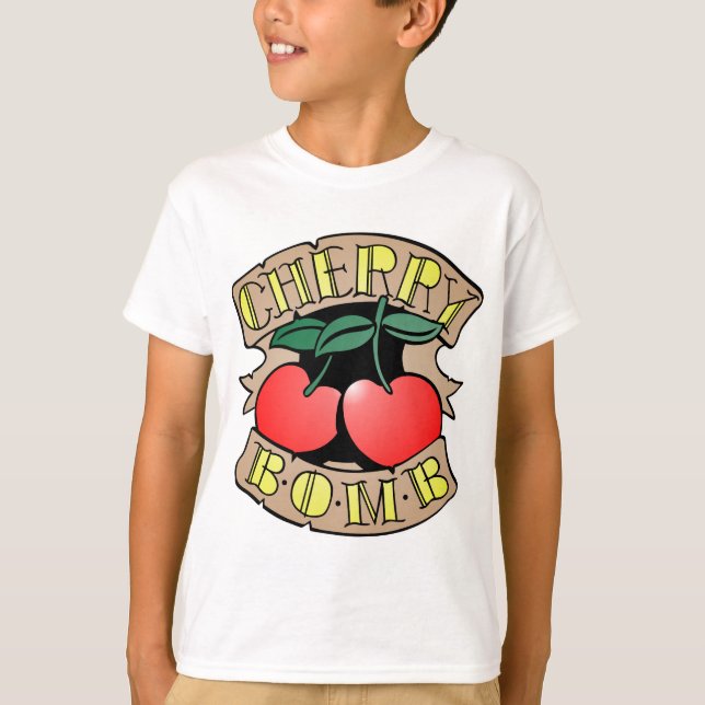 1413032011 Cherry Bomb Inverso (Rocker & Kustom) Tee Shirt (Framsida)