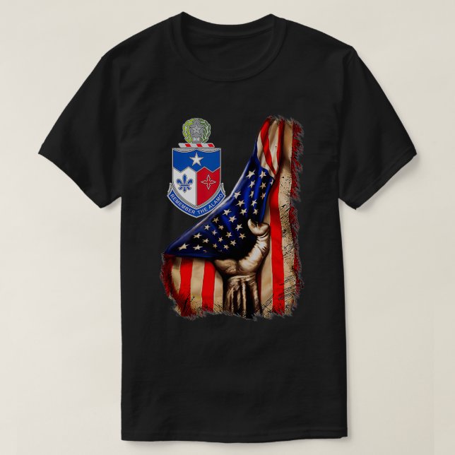 141:a infanteriregimen American Flagga T Shirt (Design framsida)