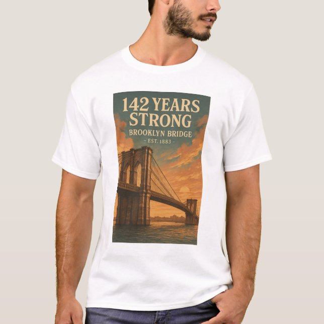 142 år lång - Brooklyn-bron T Shirt (Framsida)