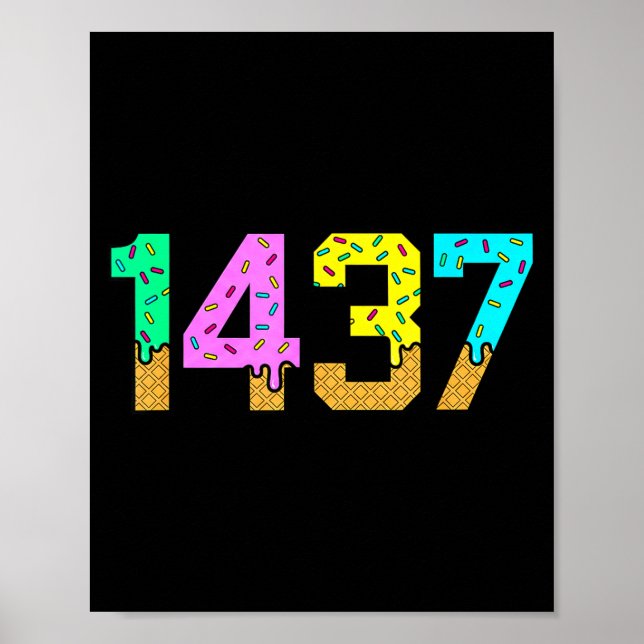 1437 Jag älskar dig för alltid Meme Söt glass Vale Poster (Framsidan)