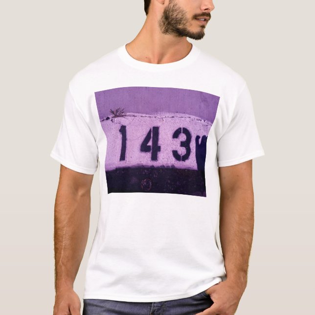 143 = älskar jag dig tee shirt (Framsida)