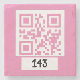 143 hemligt QR-kodmeddelande, avkoda det, säg det. Stenunderlägg